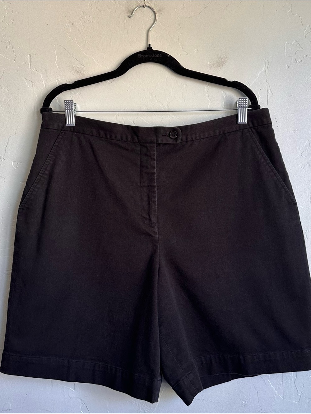 Vintage Faconnable Classic Black Cotton High Waist Shorts Women's Size 14 EUC